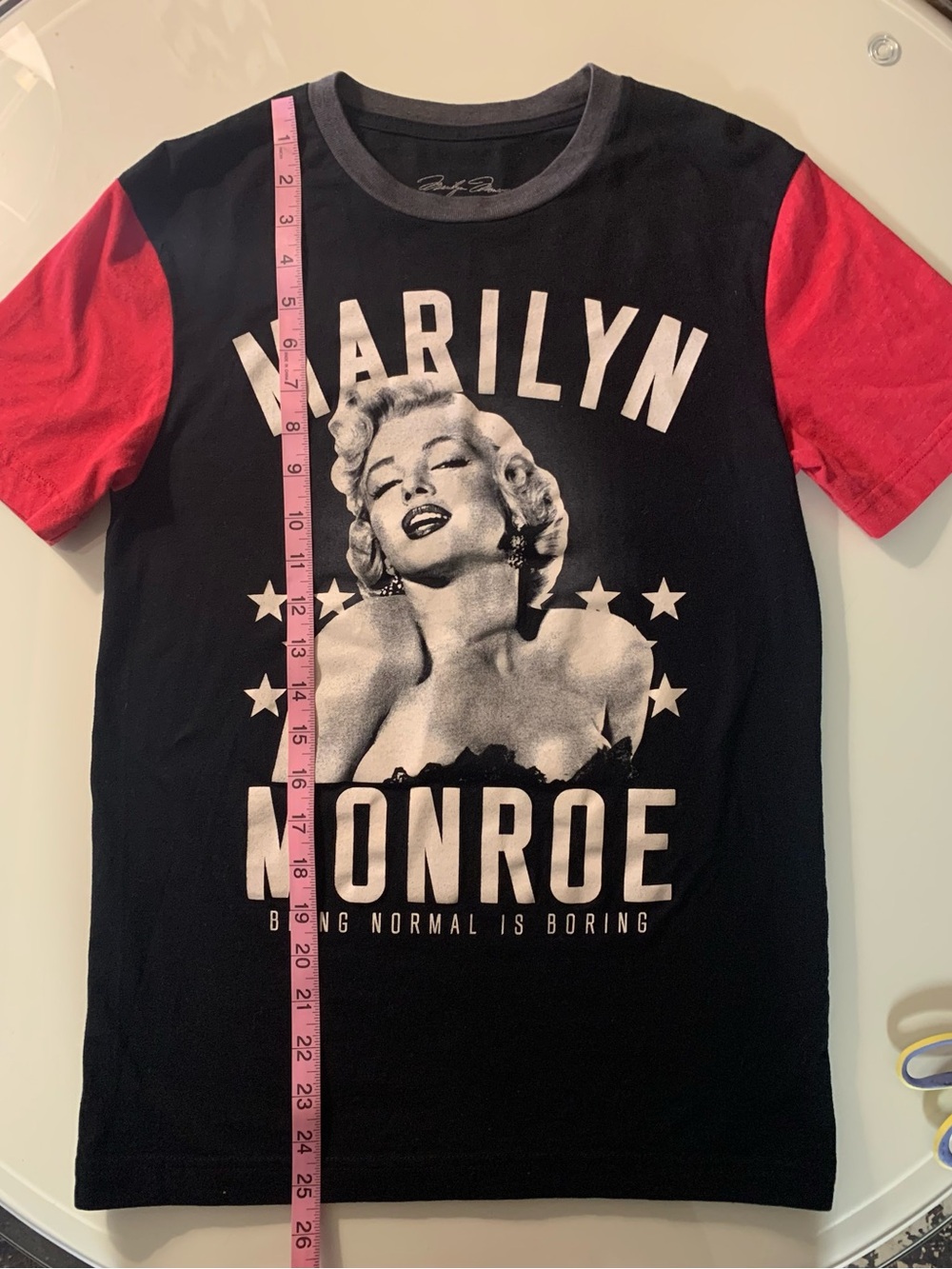 Marilyn Monroe Black Tee with White Logo